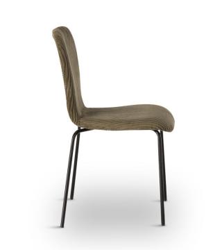 Chaise Owell Bois Velours Côtelé (4 couleurs)