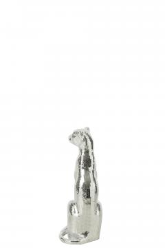 Leopard Miroir Facettes Argent