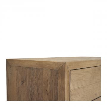 Commode Marcelle 3 Tiroirs Chêne Clair Blanc d'Ivoire