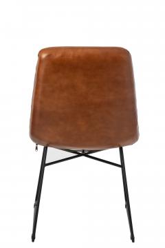 Chaise Cuir Camel Indus Vintage