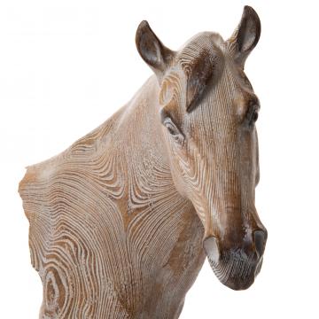 Tête de Cheval sur Socle Nature H48cm