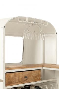 Meuble Bar Van Vintage Métal Blanc