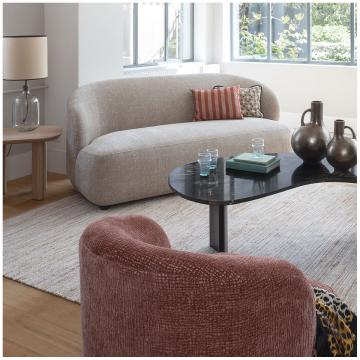 Canapé Lisette Jacquard de Velours Sable
