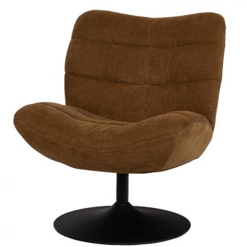 Fauteuil Pivotant Adrian Velours Camel