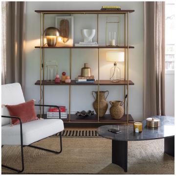 Table Basse Pia Marbre Noir Blanc d'Ivoire