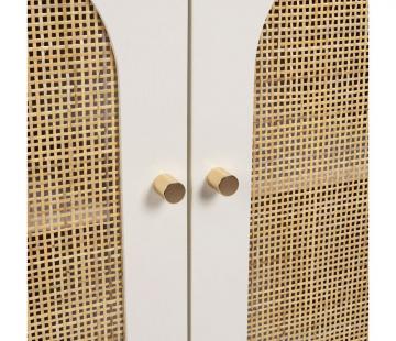 Cabinet 2 Portes Nolita Blanc Naturel Jardin d'Ulysse