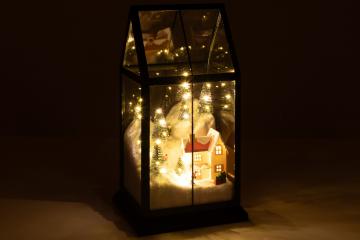 Village de Noël Verre Led Noir PM
