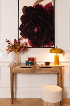 Toile Cadre Pivoine sur Velours 80*120