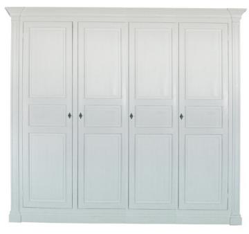 Armoire 4 Portes Pin Ecru Rivoli (démontable)