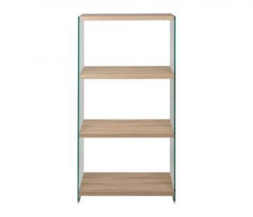 Etagère 3 Niveaux Adela Verre Trempé Bois