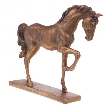 Cheval sur Socle Patine H55cm