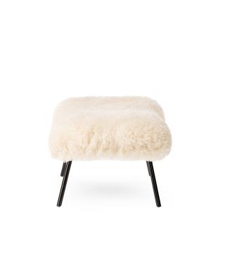 Repose Pied Domme Blanc Fourrure
