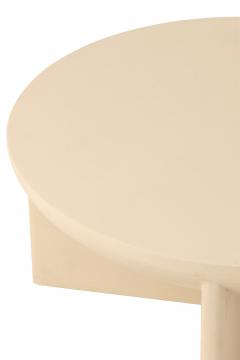 Table Basse Ronde Hally Manguier Beige