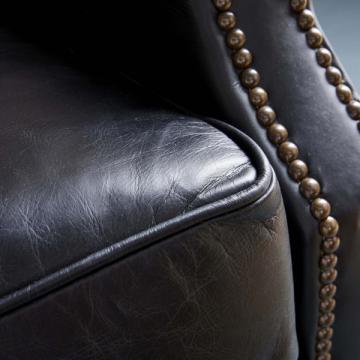 Fauteuil Kansas Cuir Noir