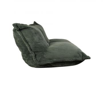 Fauteuil Pouf Sola 2 Places Velours Vert