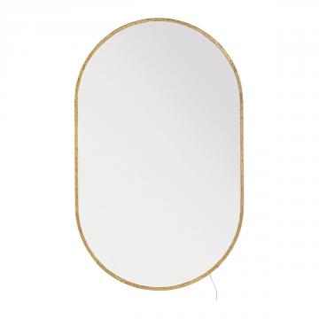 Miroir Victoria Ovale Lumineux Blanc d'Ivoire H104cm