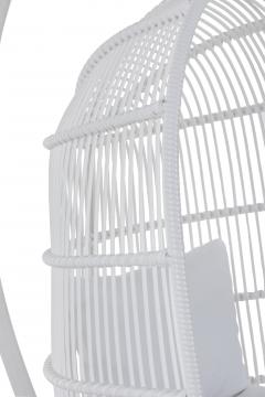 Chaise Suspendue Ovale Métal Blanc(Outdoor)