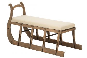 Banc Traineau Bois Naturel
