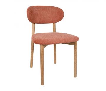 2 x Chaises Cautret Lin Terracotta Bois Naturel