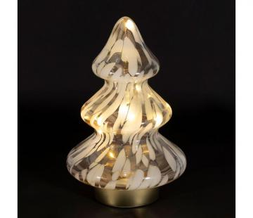 Deco Led Sapin Aiguipi Blanc Doré