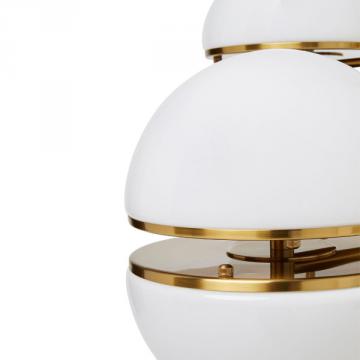 Lustre Montparnasse Métal Doré Opaline