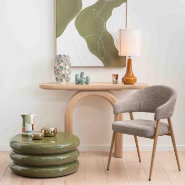 Toile Cadre Femme Vert Olive Blanc 80*120
