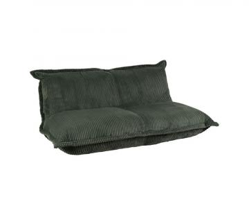 Fauteuil Pouf Sola 2 Places Velours Vert