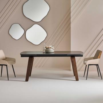 Table Céramique Noire Vecchio Extensible