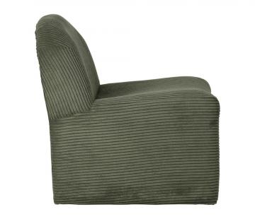 Fauteuil Minimal Velours Côtelé Vert