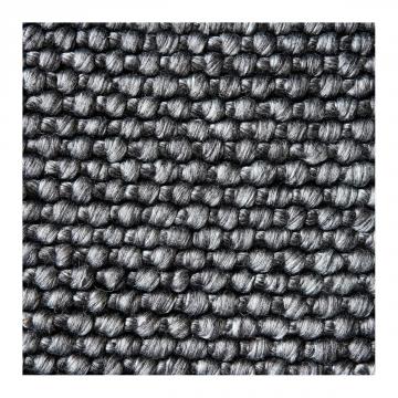 Tapis Madison Noir Laine Tressée Blanc d'Ivoire