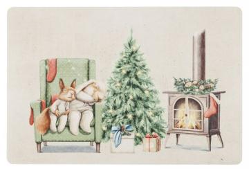 12 Sets de Table Lapin Noël Comptoir de Famille