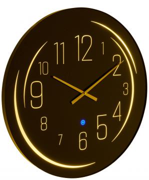 Horloge Murale Led Lumière Jaune