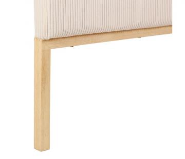 Tête de Lit Minimal Velours Côtelé Ecru 140cm