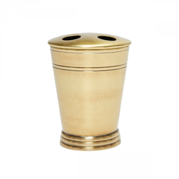 Porte Savon + Porte Brosse à Dents Laiton Doré