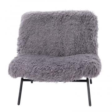 Fauteuil Fourrure Domme Gris Athezza