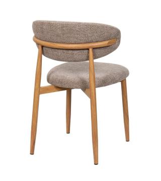 Chaise Georgia Taupe Pied Naturel Athezza