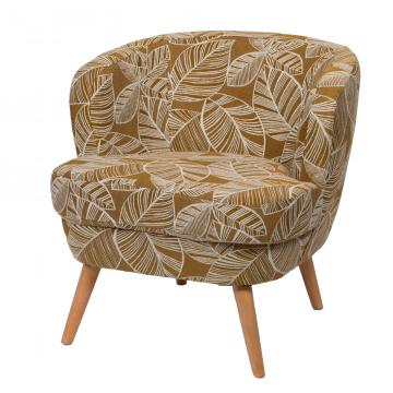 Fauteuil Dagmard Feuilles Miel