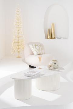 Sapin de Noël Doré Led Blanc Chaud H240cm