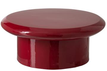Table Basse Ronde Rouge Laqué