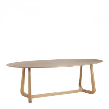 Table à Manger Maxine Chêne Clair Blanc d'Ivoire 230cm