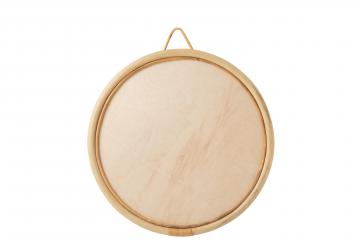 Miroir Rond Bois Rotin Naturel Jolipa