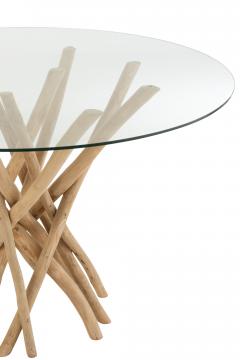 Table Ronde Branches de Teck Naturel
