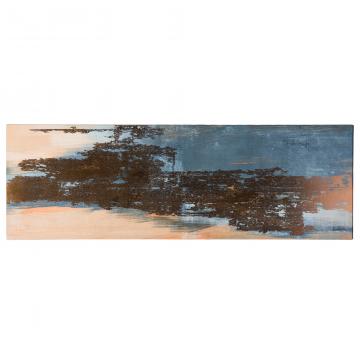 Toile Panoramique Mia Bleu 50x150.