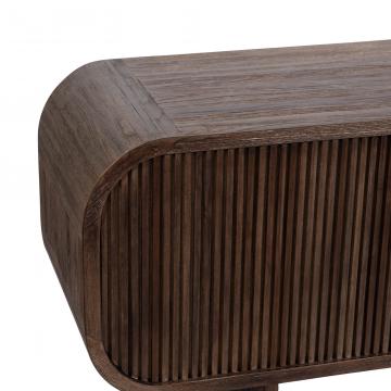 Console Aronia Portes Coulissantes Bois Foncé