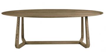 Table à Manger Ovale Maxine Chêne Blanc d'Ivoire 280cm