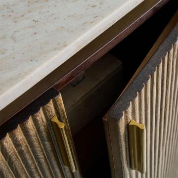 Comptoir Bar Buren Bois Massif Marbre