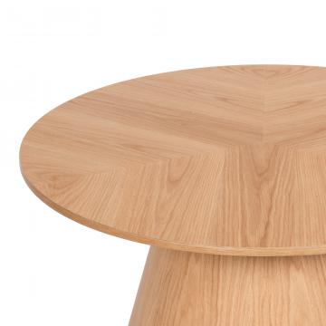 Table Basse Ronde Placage Chêne