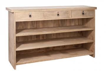 Comptoir Bar Bois Naturel 3 Tiroirs XL