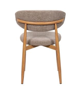 Chaise Georgia Taupe Pied Naturel Athezza