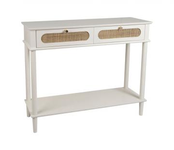 Console 2 Tiroirs Nolita Blanc Naturel